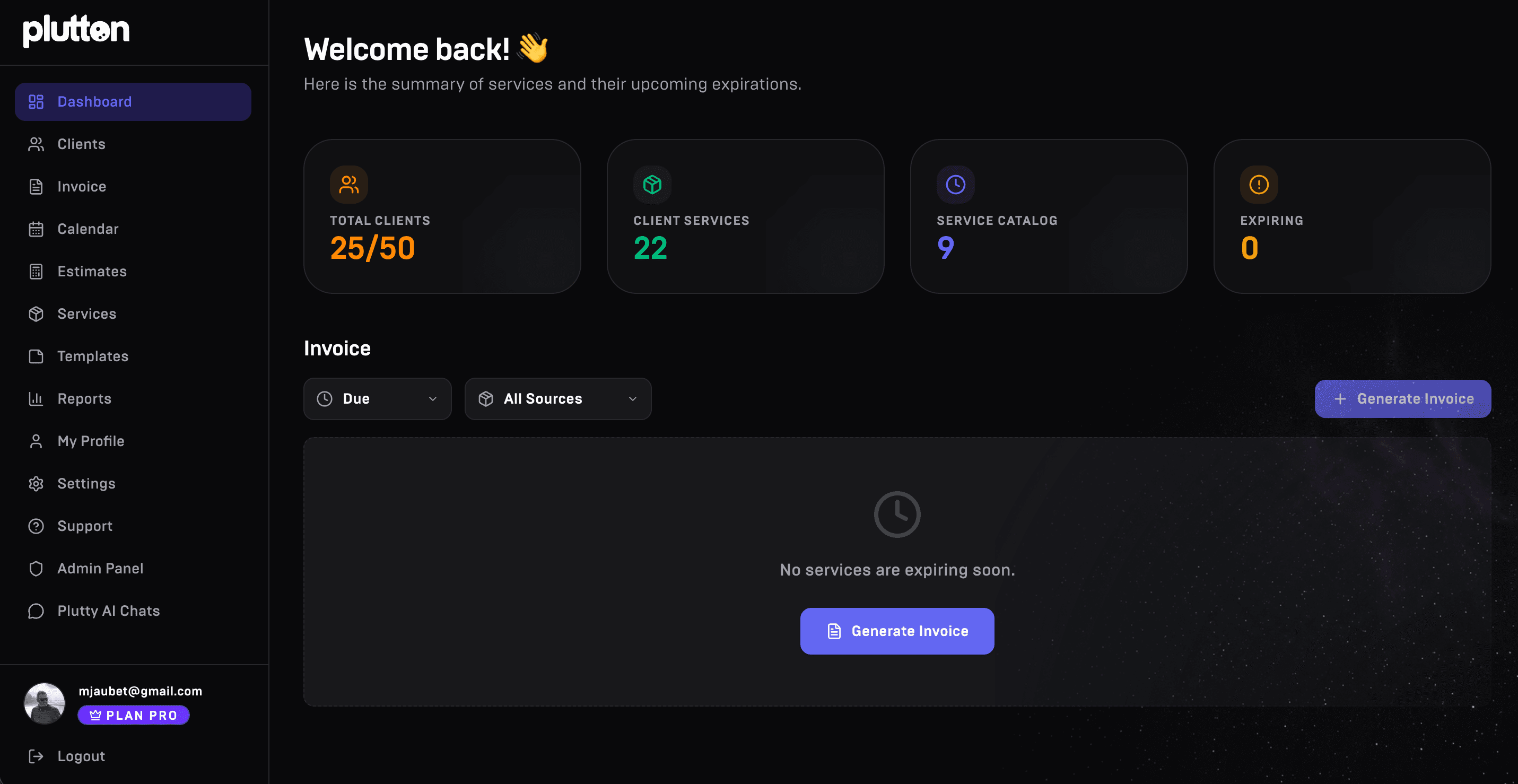 Plutton Dashboard